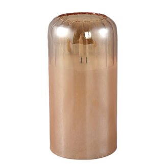 Glas Led Amber candle L