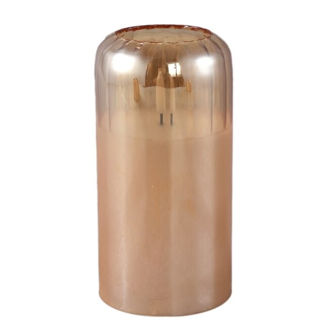 Glas Led Amber candle L