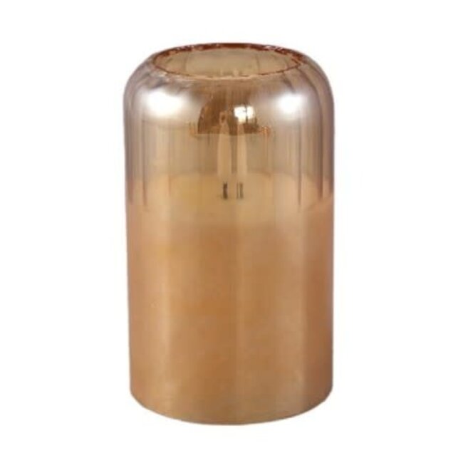 Glas Led Amber candle M