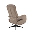 Label51 LABEL51 Relaxfauteuil Esbjerg Taupe Micro Suede – Luxe Manuele Relaxstoel