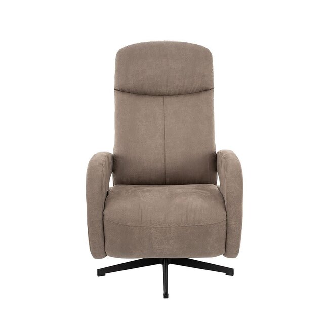 Label51 LABEL51 Relaxfauteuil Esbjerg Taupe Micro Suede – Luxe Manuele Relaxstoel