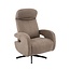 Label51 LABEL51 Relaxfauteuil Esbjerg Taupe Micro Suede – Luxe Manuele Relaxstoel