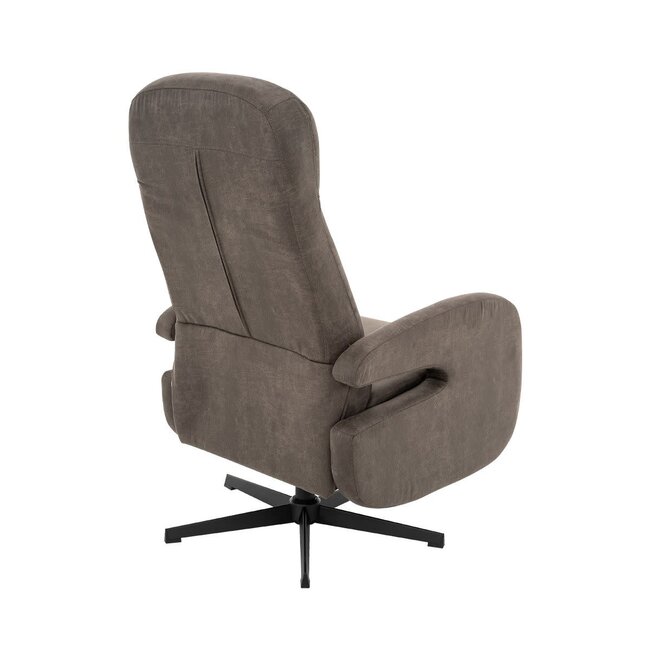 Label51 LABEL51 Relaxfauteuil Esbjerg Antraciet Micro Suede – Luxe Manuele Relaxstoel