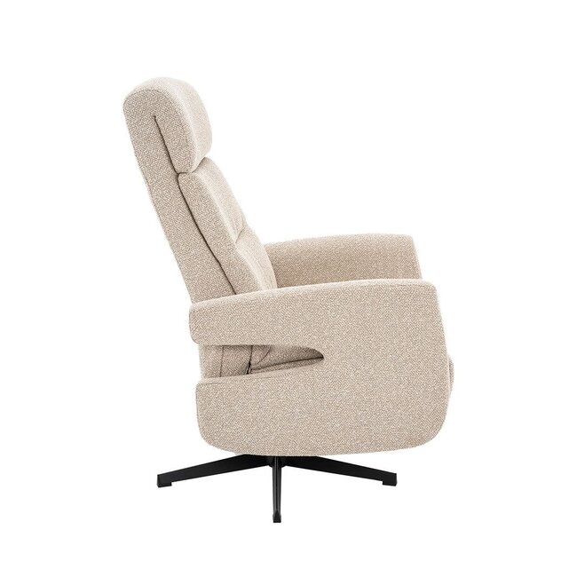 Label51 LABEL51 Elektrische Relaxfauteuil Tampere Naturel Royal Bouclé – Luxe Elektrische Relaxstoel