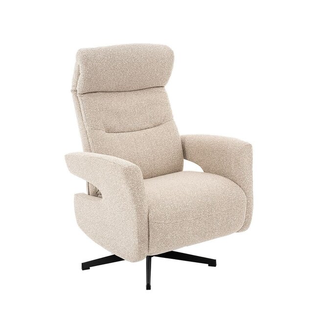 Label51 LABEL51 Elektrische Relaxfauteuil Tampere Naturel Royal Bouclé – Luxe Elektrische Relaxstoel