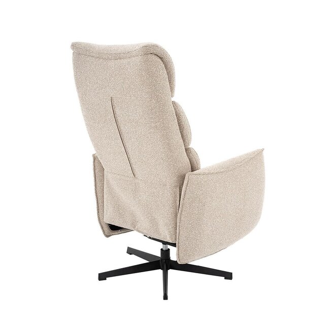 Label51 LABEL51 Elektrische Relaxfauteuil Goteborg Naturel Royal Bouclé – Luxe Draaibare Relaxstoel