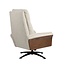 Label51 Relaxfauteuil Zenza + Hocker Naturel Royal Boucle | Walnoot Eiken