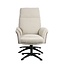 Label51 Relaxfauteuil Zenza + Hocker Naturel Royal Boucle | Walnoot Eiken