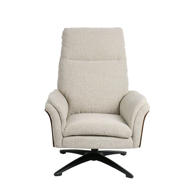Label51 Relaxfauteuil Zenza + Hocker Naturel Royal Boucle | Walnoot Eiken