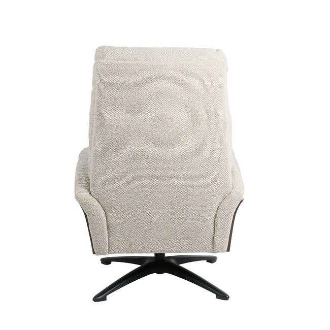 Label51 Relaxfauteuil Zenza + Hocker Naturel Royal Boucle | Walnoot Eiken