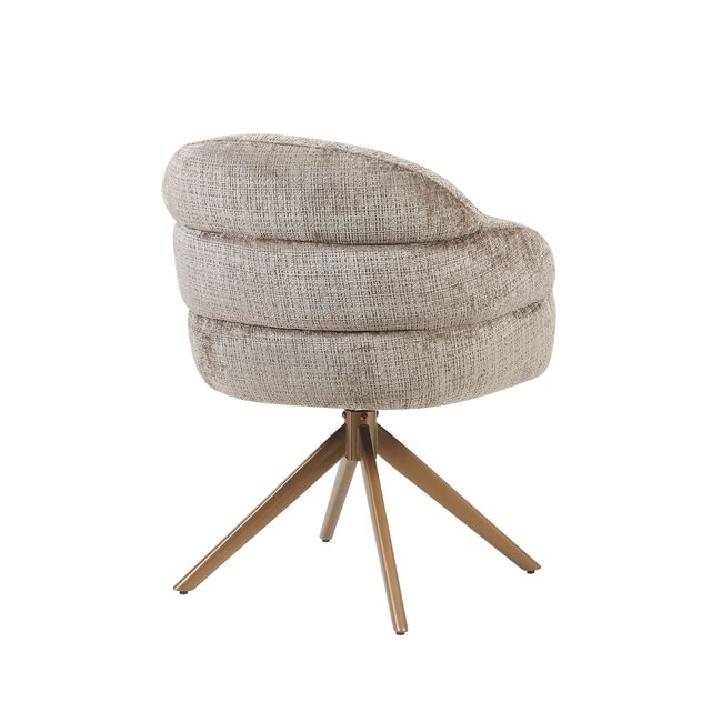 Starfurn Eetkamerstoel Bella | Clay | Poot Bronze | Met armleuning