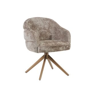 Starfurn Eetkamerstoel Bella | Clay | Poot Bronze | Met armleuning