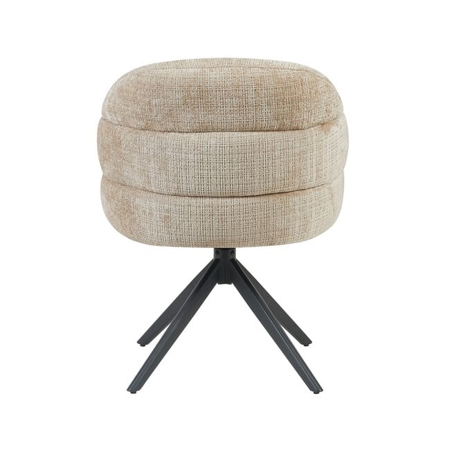 Starfurn Eetkamerstoel Bella | Beige | Poot Black | Met armleuning