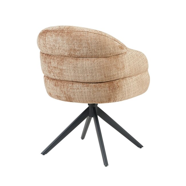 Starfurn Eetkamerstoel Bella | Cinnamon | Poot Black | Met armleuning