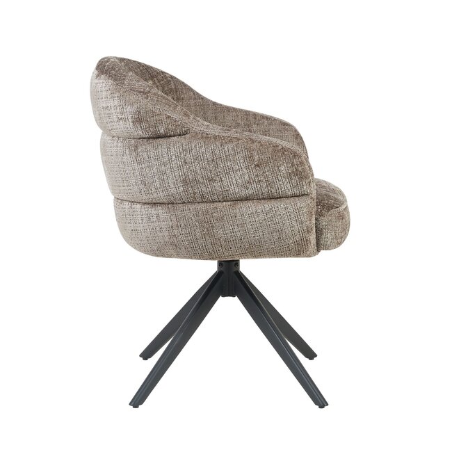 Starfurn Eetkamerstoel Bella | Clay | Poot Black | Met armleuning