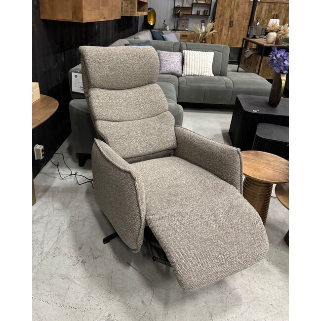 Label51 Elektrische Relaxfauteuil Goteborg Royal Boucle Mushroom
