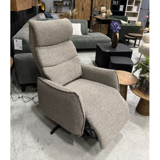 Label51 Elektrische Relaxfauteuil Goteborg Royal Boucle Mushroom
