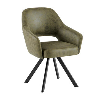 Benoa Eetkamerstoel Emilie CEP 04 Army groen