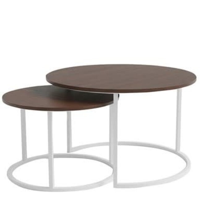 Nijwie Barbados salontafel, rond, set van 2 - Welcome Home Collection