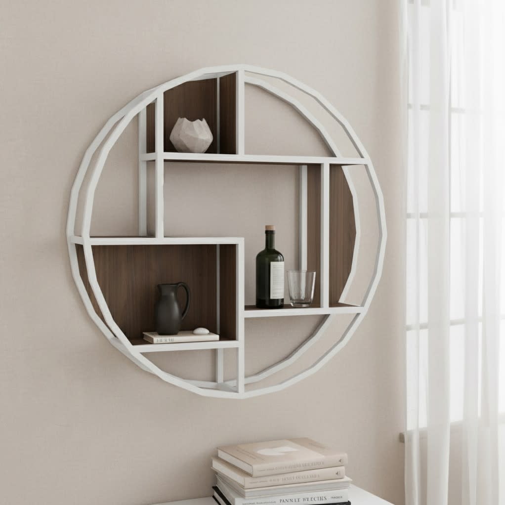 Wandrek rond metaal zwart 45x25 cm kopen