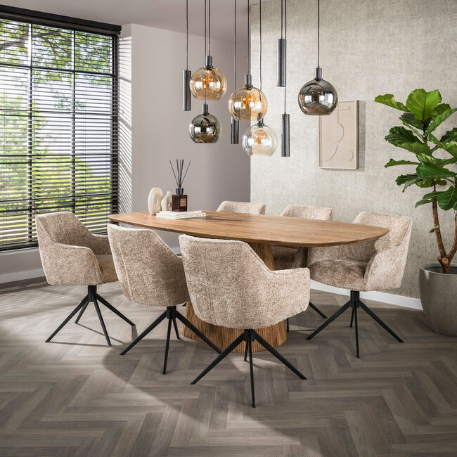 WoonStijl Armstoel Pull draaibaar Alura zand