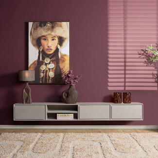 Starfurn Zwevend tv meubel Ambiance Taupe | 240 cm