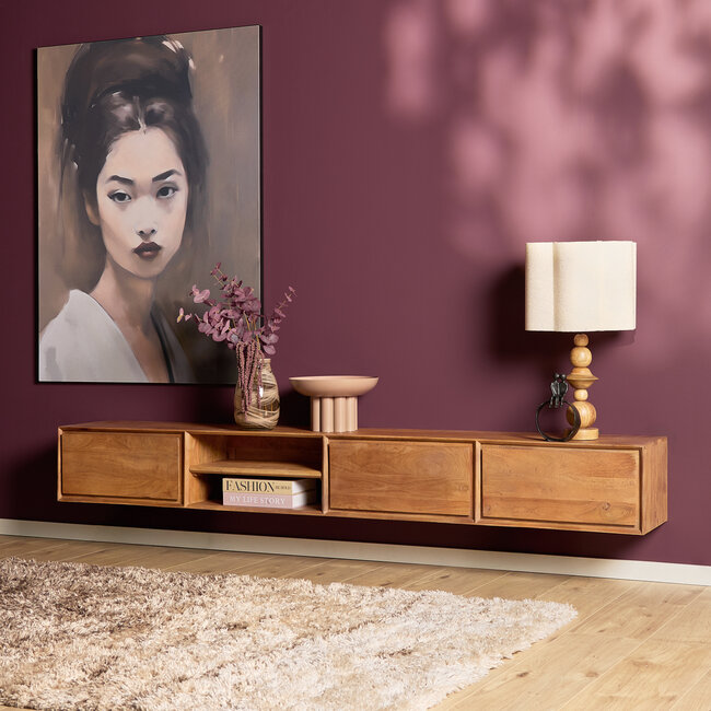 Starfurn Zwevend tv meubel Ambiance Naturel | 240 cm