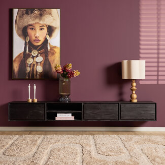 Starfurn Zwevend tv meubel Ambiance Black | 240 cm