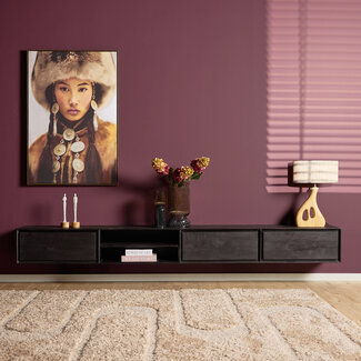 Starfurn Zwevend tv meubel Ambiance Black | 280 cm