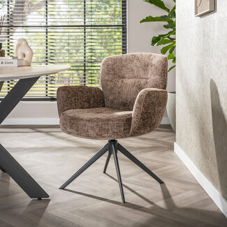 WoonStijl Armstoel Forza draaibaarHoven champagne