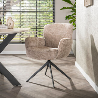 WoonStijl Armstoel Forza draaibaarHoven zand