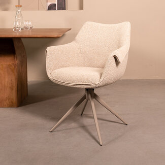 Label51 Eetkamerstoel Narumi - Naturel - Royal Boucle - Taupe