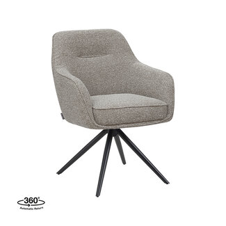 Label51 Eetkamerstoel Akira - Mushroom - Royal Boucle - Zwart