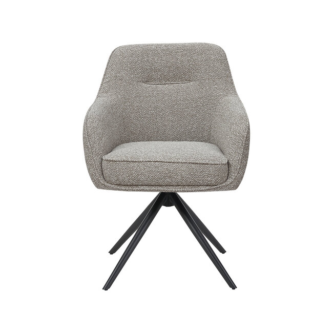 Label51 Eetkamerstoel Akira - Mushroom - Royal Boucle - Zwart