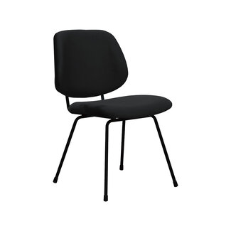 Label51 Eetkamerstoel Bello - Zwart - Fluweel