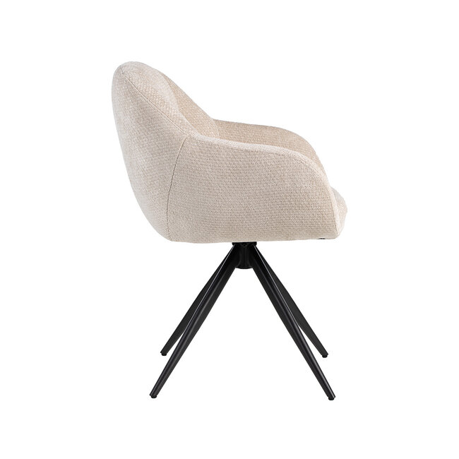 Label51 Eetkamerstoel Esma - Naturel - Elite - Zwart