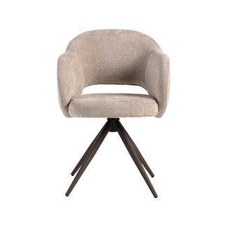 Label51 Eetkamerstoel Lela - Clay - Elite - Brons onderstel