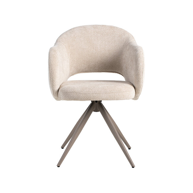 Label51 Eetkamerstoel Lela - Naturel - Elite - Taupe onderstel