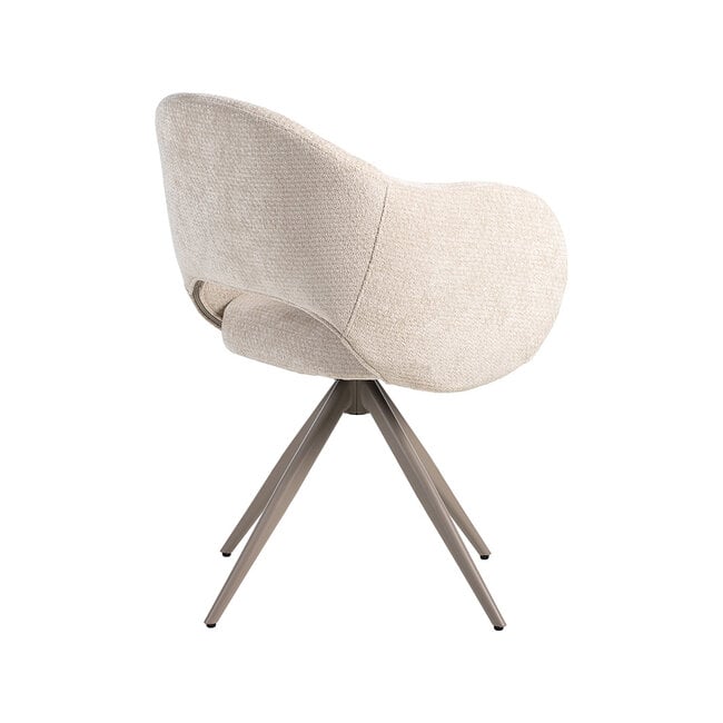 Label51 Eetkamerstoel Lela - Naturel - Elite - Taupe onderstel