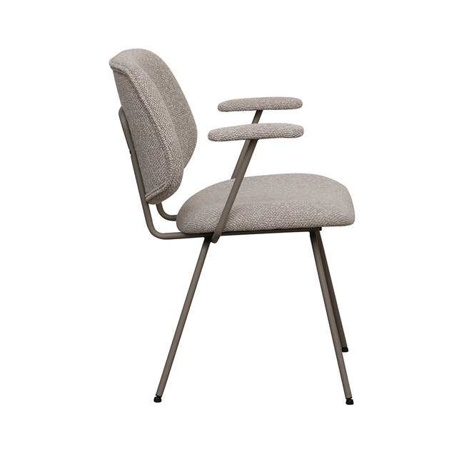 Label51 Eetkamerstoel Loreto - Naturel - Royal Boucle - Taupe