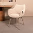 Label51 Eetkamerstoel Mirai - Naturel - Royal Boucle - Taupe metaal