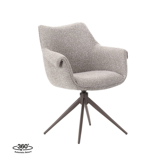 Label51 Eetkamerstoel Narumi - Mushroom - Royal Boucle - Brons