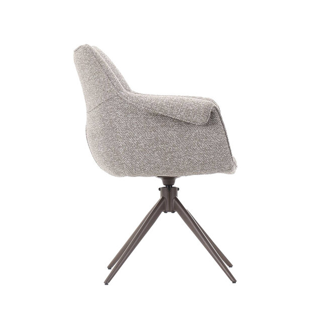 Label51 Eetkamerstoel Narumi - Mushroom - Royal Boucle - Brons