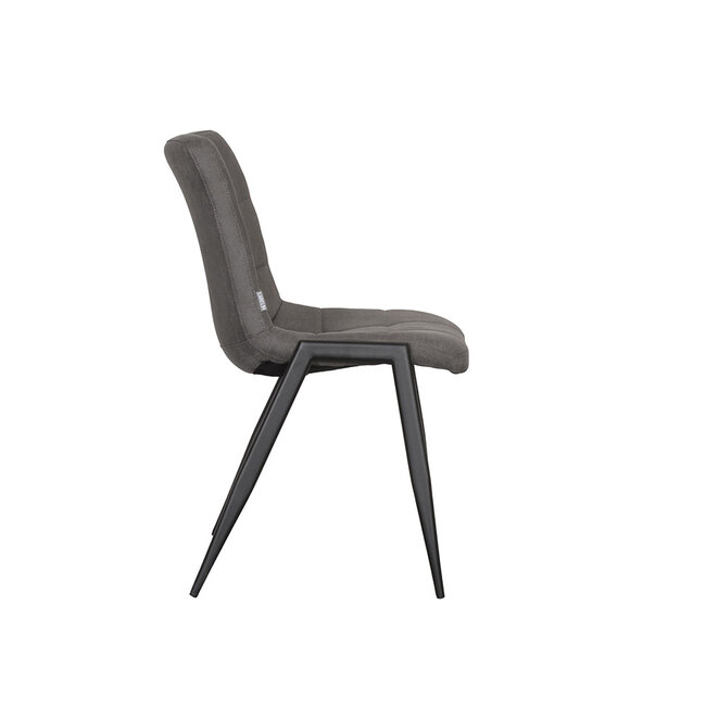 Label51 Eetkamerstoel Noor - Antraciet - Micro Suede