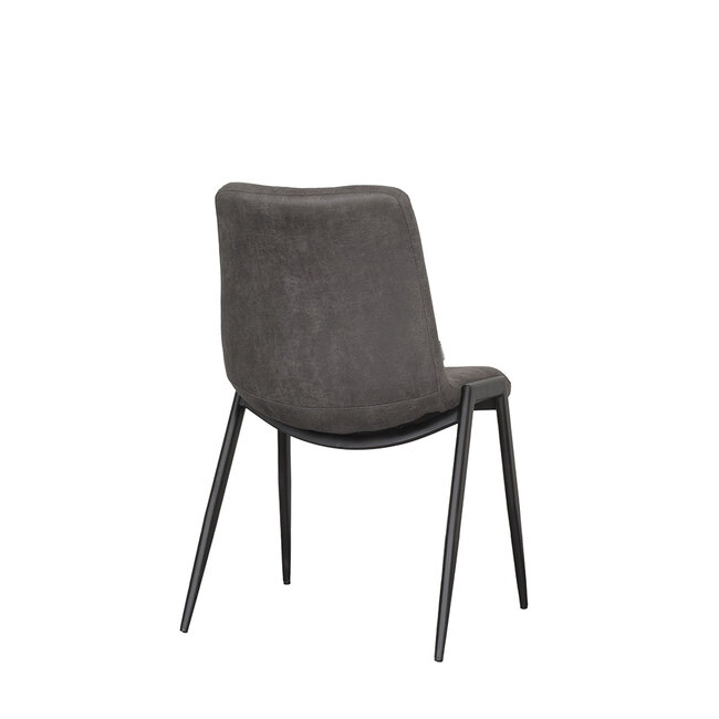 Label51 Eetkamerstoel Noor - Antraciet - Micro Suede