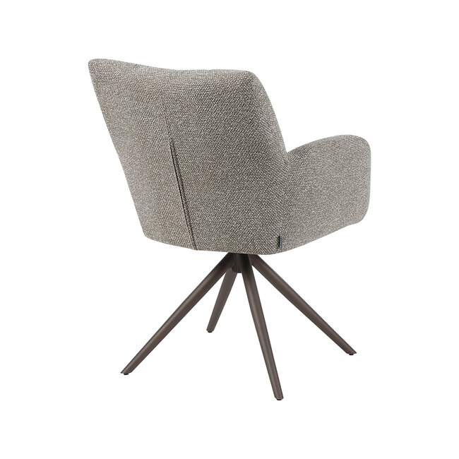 Label51 Eetkamerstoel Padua - Mushroom - Royal Boucle - Brons metaal