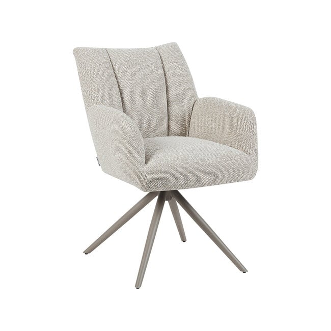 Label51 Eetkamerstoel Padua - Naturel - Royal Boucle - Taupe