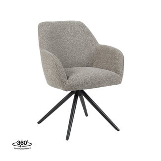 Label51 Eetkamerstoel Sayuri - Mushroom - Royal Boucle - Zwart