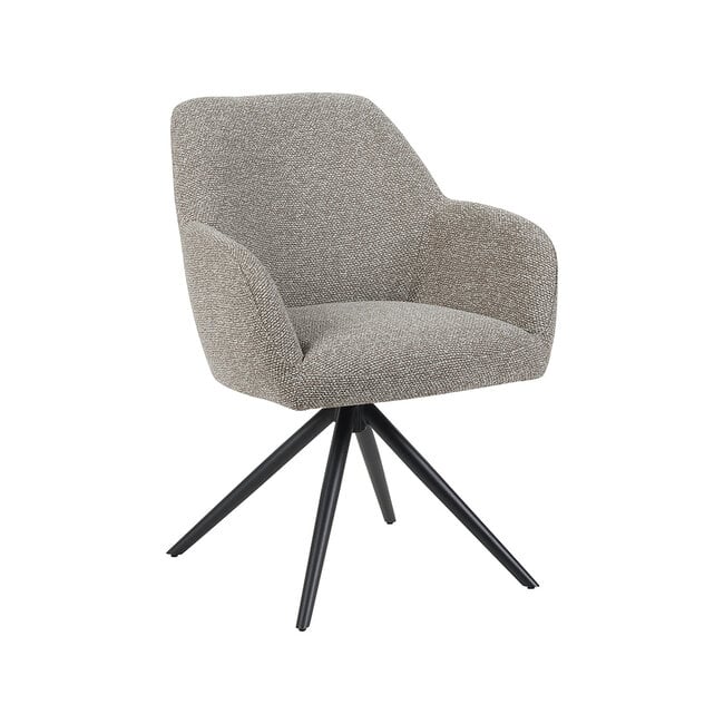 Label51 Eetkamerstoel Sayuri - Mushroom - Royal Boucle - Zwart