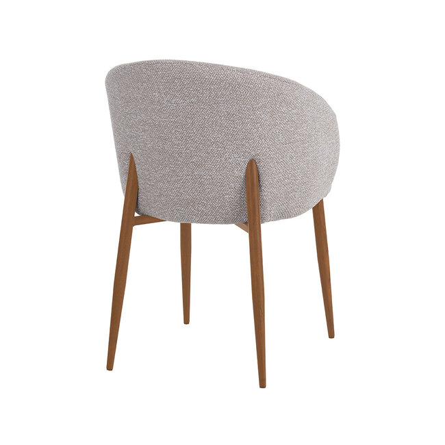 Label51 Eetkamerstoel Yuki - Naturel - Royal Boucle - Naturel Houtlook Frame